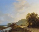 Летний пейзаж со скитальцем на тропинке. Баренд Корнелис Куккук