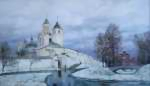 Монастырские стены. Первый снег