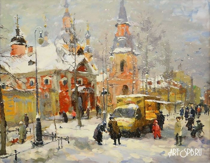 Андреевский бульвар в зимний день Андреевский бульвар в зимний день