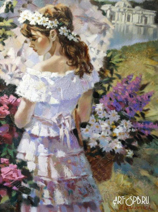 Ромашки и розы